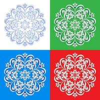 Abstract beautiful snowflakes on a colorful background illustration designer vector