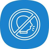 No shouting Vector Icon Design