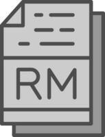 RM File Format Vector Icon Design