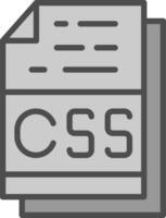 Css File Format Vector Icon Design