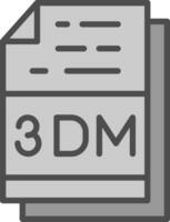 3dm File Extension Vector Icon Design