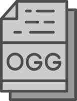 Ogg File Format Vector Icon Design