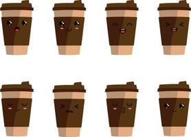 Delicious coffee paper cup icon Drink vector illustration design