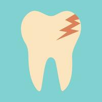 tooth decay tooth crack vector