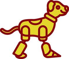 Robot dog Vector Icon Design