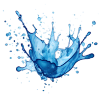 acqua schizzare colorato ai generativo png