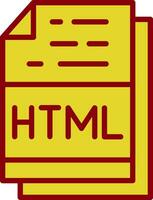 Html File Format Vector Icon Design