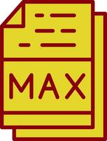 Max File Format Vector Icon Design