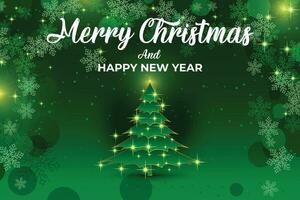 Merry Christmas And Happy New Year Greetings Card. Vector illustration