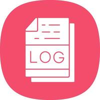 LOG File Format Vector Icon Design