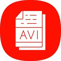 Avi File Format Vector Icon Design