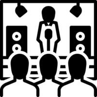 solid icon for concerts vector