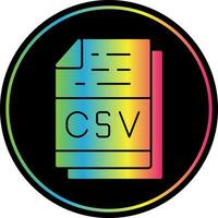 csv archivo formato vector icono diseño