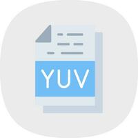 YUV File Format Vector Icon Design