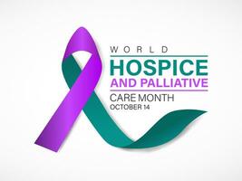 Hospice and Palliative care day is observed each year in October . Banner, poster, card, background design. vector