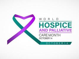 Hospice and Palliative care day is observed each year in October . Banner, poster, card, background design. vector