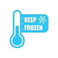 keep frozen label design. cold product sign and symbol. vector