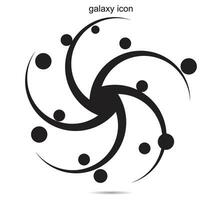 galaxia icono, vector ilustración