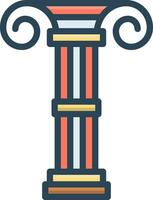 color icon for columns vector