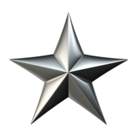 plata estrella de cinco puntos ai generativo png