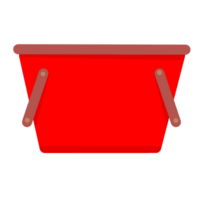 Ice bucket red png