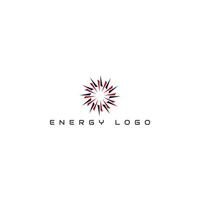 Abstract power energy logo design in blue and red color isolated on a white background vector