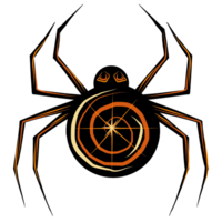 Spider black.  illustration for Halloween png