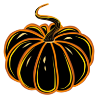 halloween pumpa svart. illustration för halloween png