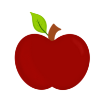 red apple on  isolate on transparent background PNG file