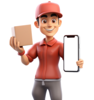 Delivery Man. Parcel delivery worker. Delivery concept. ai generated png