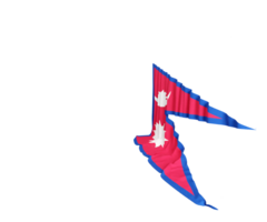 Nepal Flag Curtain in 3D Rendering called Flag of Nepal png