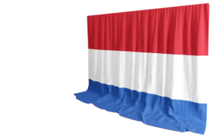 Netherlands Flag Curtain in 3D Rendering called Flag of Netherlands png