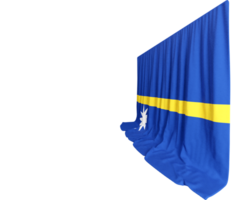 nauru bandera cortina en 3d representación llamado bandera de nauru png