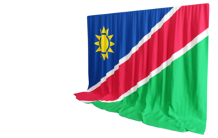 Namibia Flag Curtain in 3D Rendering called Flag of Namibia png