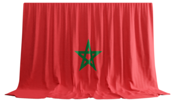 Maroc drapeau rideau dans 3d le rendu appelé drapeau de Maroc png