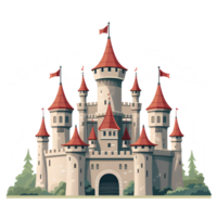 castello illustrazione ai generativo png