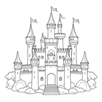 castle illustration ai generative png