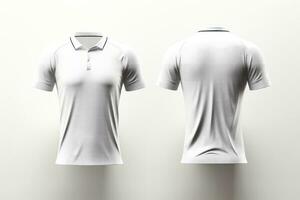 Mockup sports football team uniforms white shirt, Generative AI illustration photo