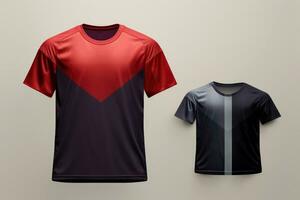 Mockup sports football team uniforms multicolors shirt, Generative AI illustration photo