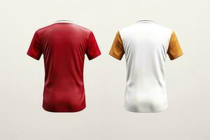 Mockup sports football team uniforms multicolors shirt, Generative AI illustration photo