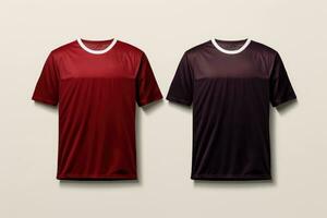 Bosquejo Deportes fútbol americano equipo uniformes multicolores camisa, generativo ai ilustración foto
