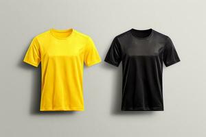 Mockup sports football team uniforms multicolors shirt, Generative AI illustration photo