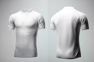 Mockup sports football team uniforms white shirt, Generative AI illustration photo