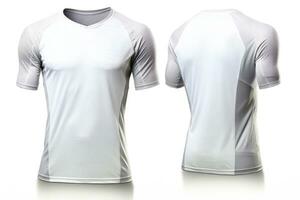 Mockup sports football team uniforms white shirt, Generative AI illustration photo