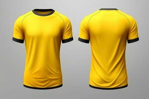 Mockup sports football team uniforms multicolors shirt, Generative AI illustration photo