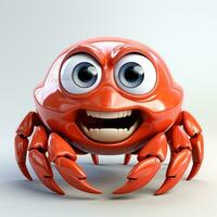 3d cartoon cute crab photo