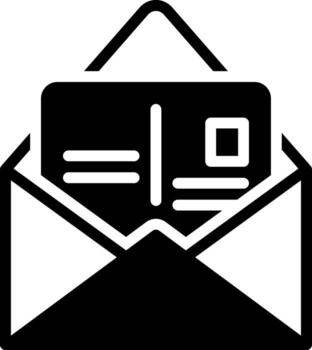 solid icon for postal vector