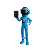 astronaute tablette 3d ai génératif png