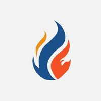 Flame logo with abstract shapes. The spirit of creativity vector