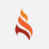 Flame logo with abstract shapes. The spirit of creativity vector